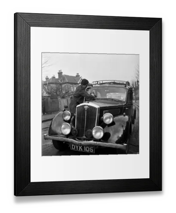 Framed Print : Washing The Car