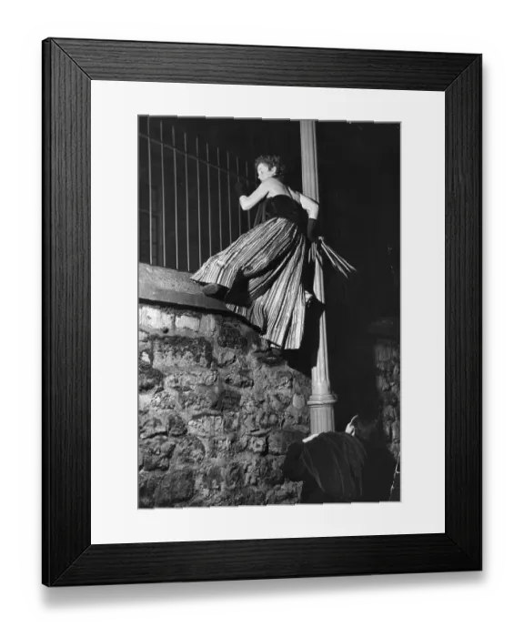 Framed Print : Climbing In Dress Framed Print : Climbing In Dress