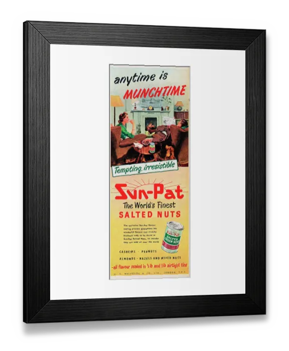 Framed Print : Sun-Pat Salted Nuts Framed Print : Sun-Pat Salted Nuts