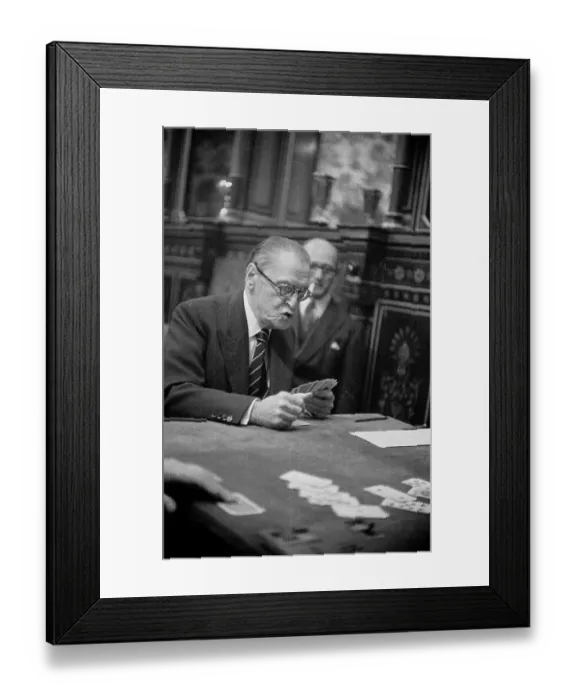 Framed Print : Maugham At Cards Framed Print : Maugham At Cards