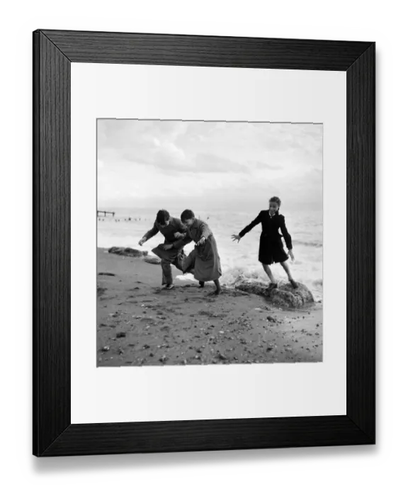 Framed Print : Children On Beach Framed Print : Children On Beach