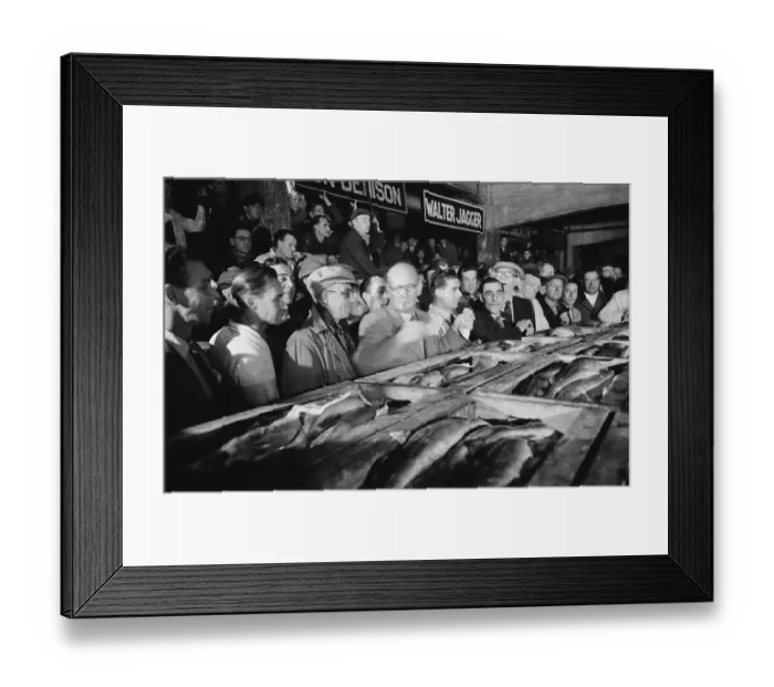 Framed Print : Fish Auction