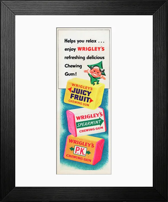 Framed Print : Wrigley's Chewing Gum Framed Print : Wrigley's Chewing Gum
