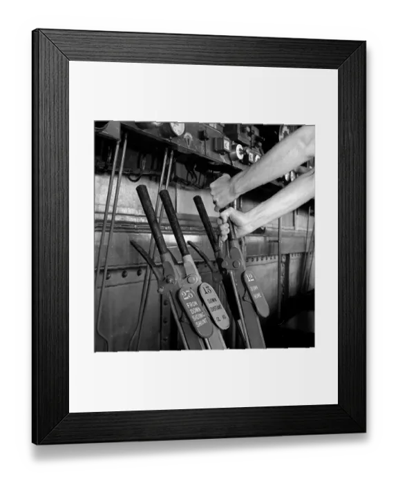 Framed Print : Signal Box Levers Framed Print : Signal Box Levers
