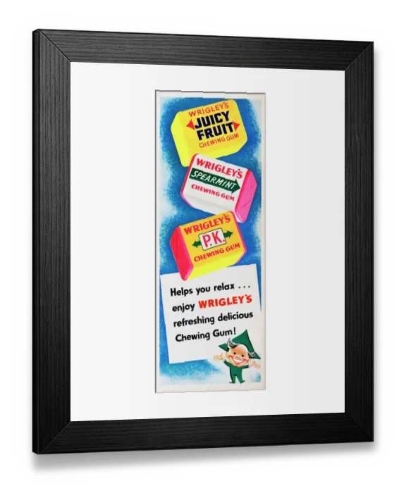 Framed Print : Wrigley's Chewing Gum Framed Print : Wrigley's Chewing Gum