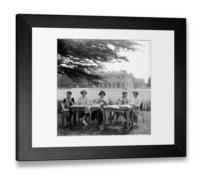 Framed Print : Sewing Class Framed Print : Sewing Class