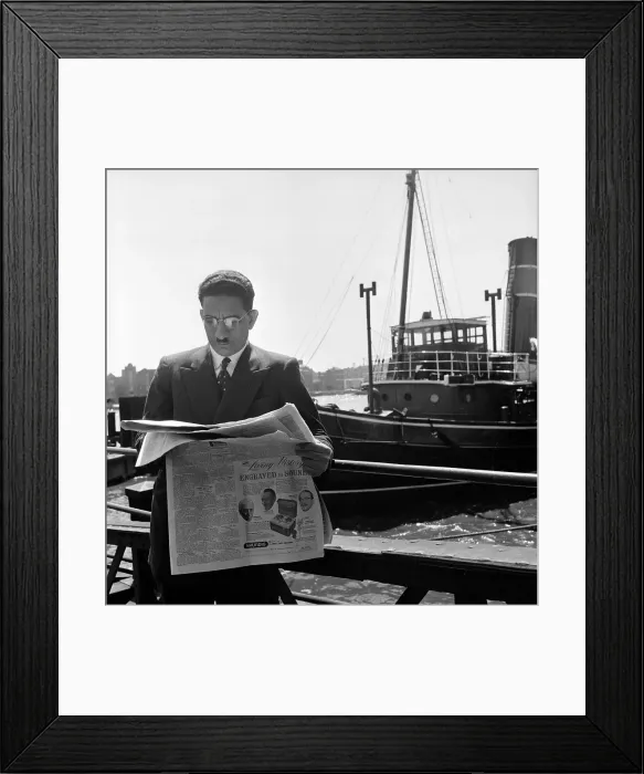 Framed Print : Newspaper Reader Framed Print : Newspaper Reader