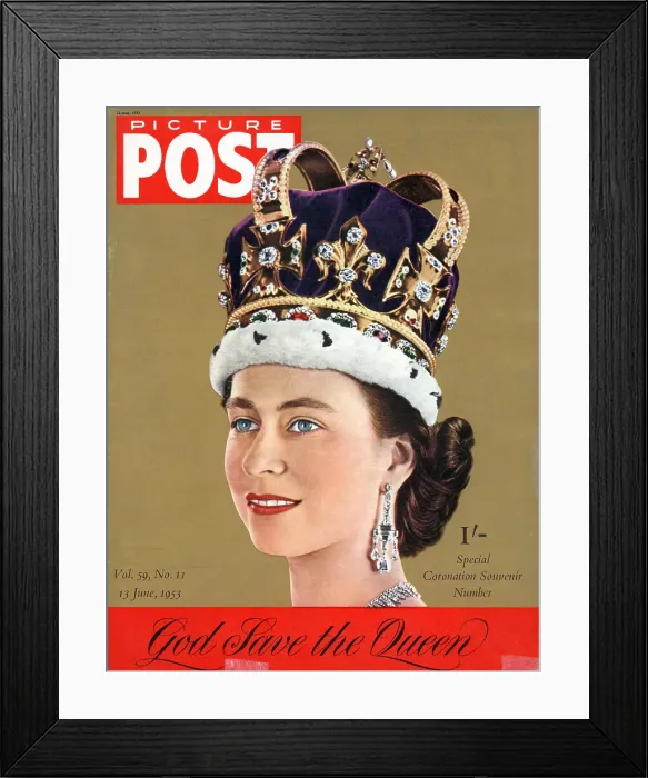 Framed Print : New Queen. The cover of the second Picture Post Coronation Souvenir issue Framed Print : New Queen. The cover of the second Picture Post Coronation Souvenir issue