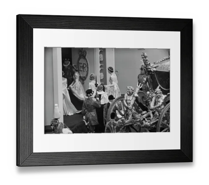 Framed Print : Queen's Maids Of Honour Carrying Dress Train Framed Print : Queen's Maids Of Honour Carrying Dress Train