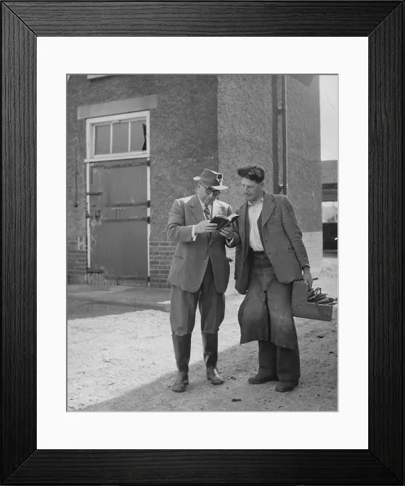 Framed Print : Stable Men