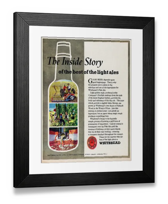 Framed Print : Whitbread Pale Ale Framed Print : Whitbread Pale Ale