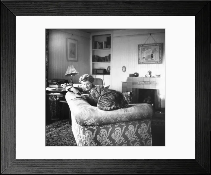 Framed Print : Relaxing. 2nd May 1953: Catherine Bent, water diviner Framed Print : Relaxing. 2nd May 1953: Catherine Bent, water diviner