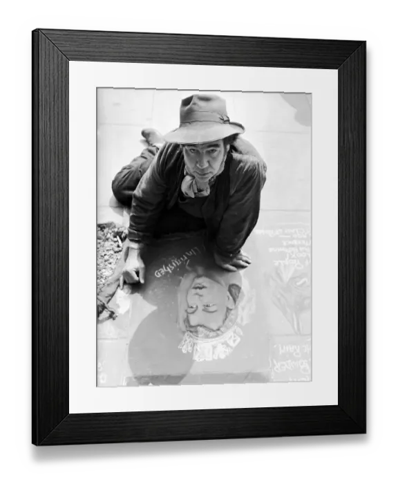Framed Print : Pavement Artist Framed Print : Pavement Artist