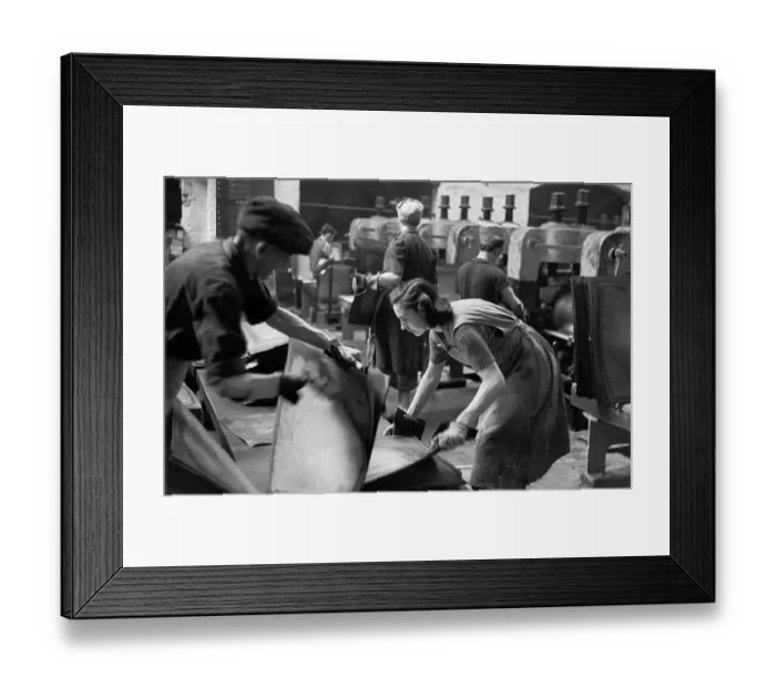 Framed Print : Tinplate. 28th March 1953: Welsh tinplaters in a factory which is due to Framed Print : Tinplate. 28th March 1953: Welsh tinplaters in a factory which is due to