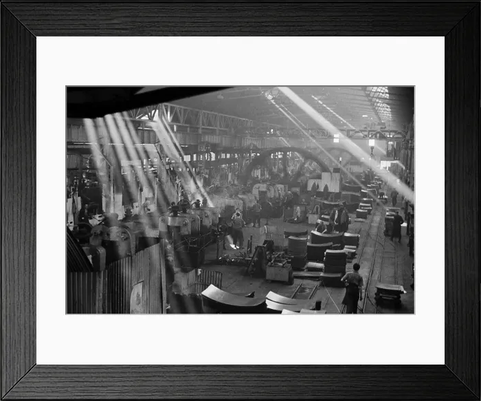 Framed Print : Last Days. 28th March 1953: A tinplate factory which is due to close because Framed Print : Last Days. 28th March 1953: A tinplate factory which is due to close because