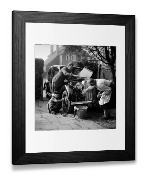 Framed Print : Washing The Car Framed Print : Washing The Car