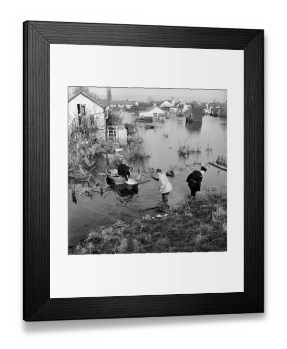 Framed Print : Houses In Floodwater Framed Print : Houses In Floodwater
