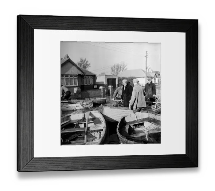Framed Print : Boats In Floodwater