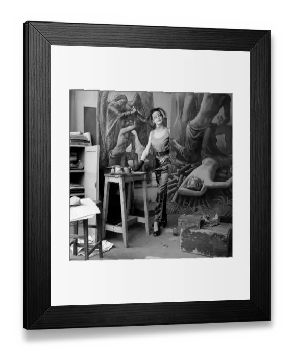 Framed Print : Glad Rags. 7th February 1953: A student from Glasgow Art School prepares Framed Print : Glad Rags. 7th February 1953: A student from Glasgow Art School prepares
