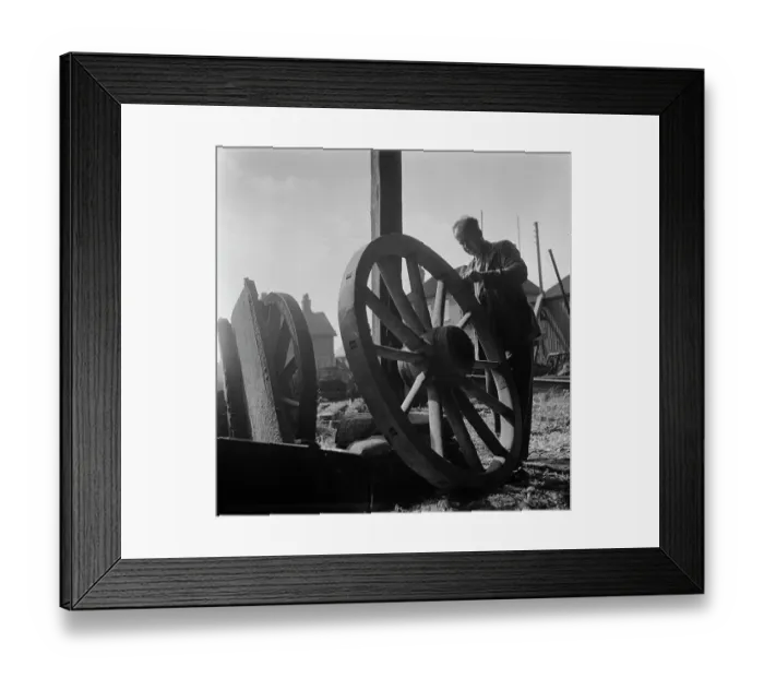 Framed Print : A Cart Wheel, 1953 Framed Print : A Cart Wheel, 1953