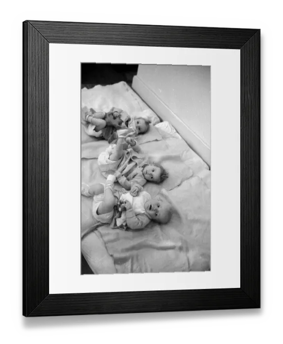 Framed Print : Triplets. 31st January 1953: 27-year-old Ivy Bourne Framed Print : Triplets. 31st January 1953: 27-year-old Ivy Bourne