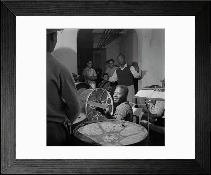 Framed Print : A Steel Drum Band, 1953 Framed Print : A Steel Drum Band, 1953