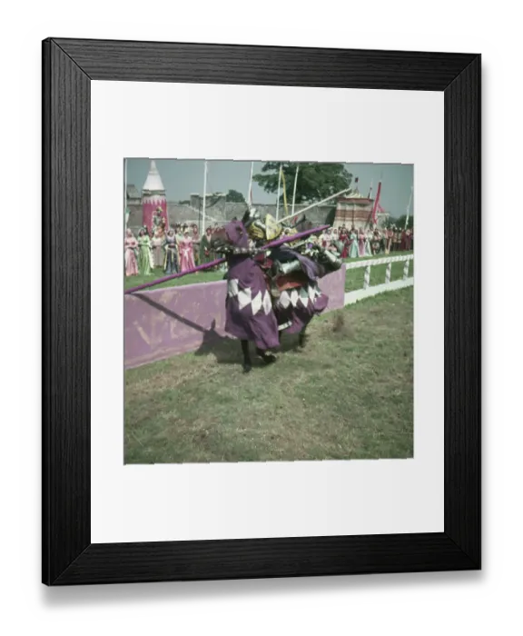 Framed Print : Knights Jousting
