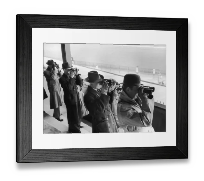 Framed Print : Tipsters checking the form at the Newmarket Races, 1953 Framed Print : Tipsters checking the form at the Newmarket Races, 1953