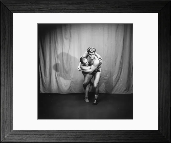 Framed Print : Wrestling Pose Framed Print : Wrestling Pose