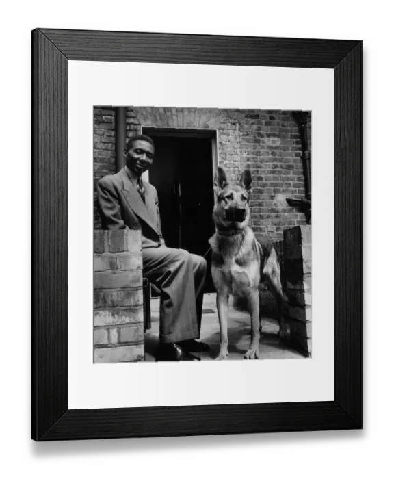 Framed Print : A Man And His Dog