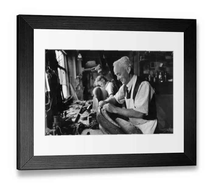 Framed Print : Saddle Making Framed Print : Saddle Making