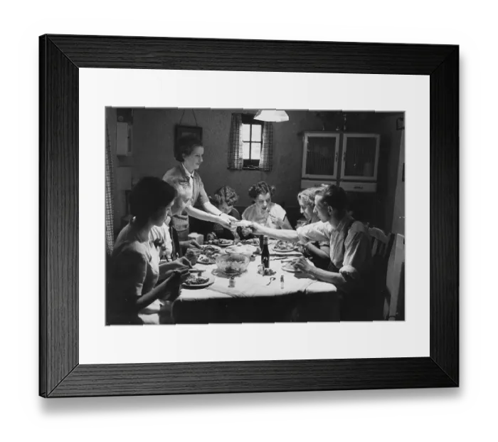 Framed Print : Family Dinner Framed Print : Family Dinner