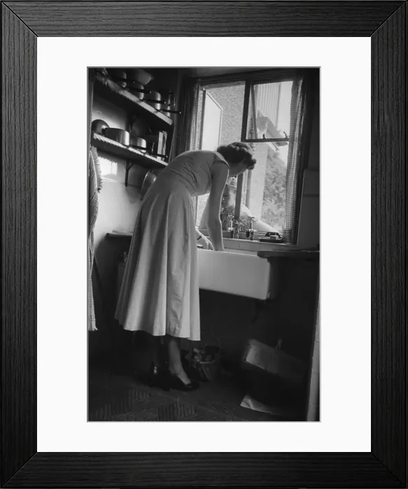 Framed Print : She Stoops To Wash Framed Print : She Stoops To Wash