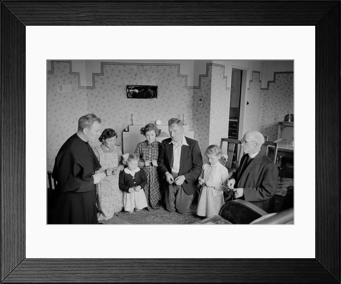 Framed Print : The Rosary Priest Framed Print : The Rosary Priest