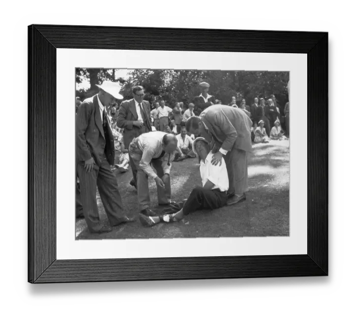 Framed Print : Fred Daly. 19th July 1952: Fred Daly the 1947 Open Championship winner Framed Print : Fred Daly. 19th July 1952: Fred Daly the 1947 Open Championship winner