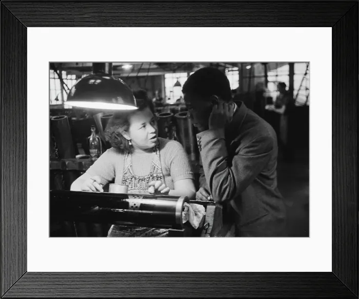 Framed Print : A C Nwapa at Lancashire Textiles Factory Framed Print : A C Nwapa at Lancashire Textiles Factory