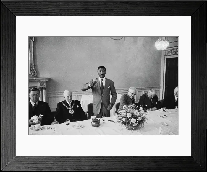 Framed Print : A C Nwapa Meets Manchester Mayor Framed Print : A C Nwapa Meets Manchester Mayor