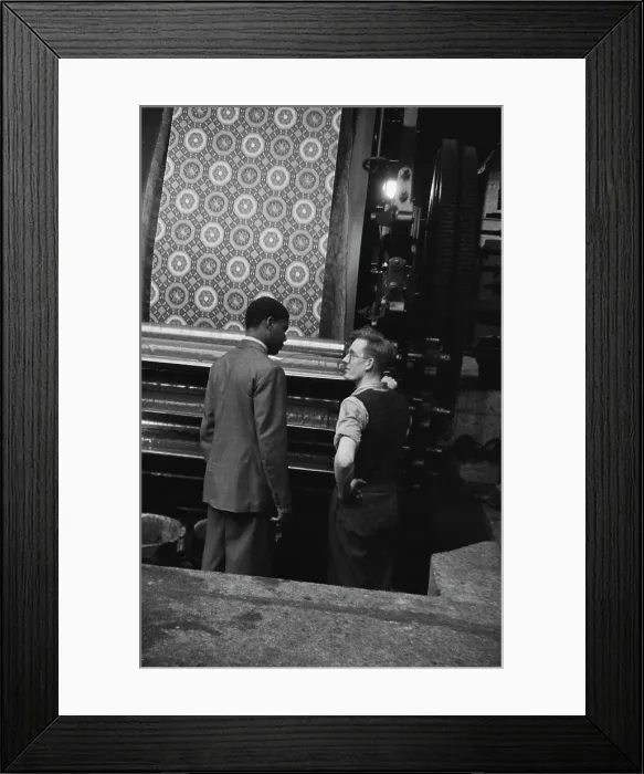 Framed Print : A C Nwapa at Lancashire Textiles Factory Framed Print : A C Nwapa at Lancashire Textiles Factory