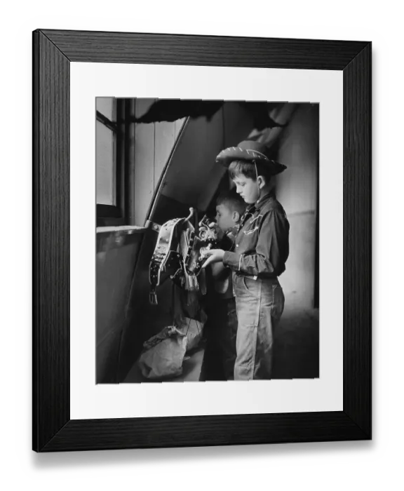Framed Print : Cowboy Game Framed Print : Cowboy Game