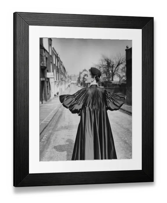 Framed Print : Black Satin Coat Framed Print : Black Satin Coat