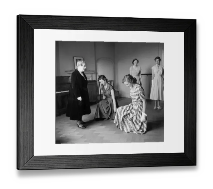 Framed Print : Curtsey Class Framed Print : Curtsey Class