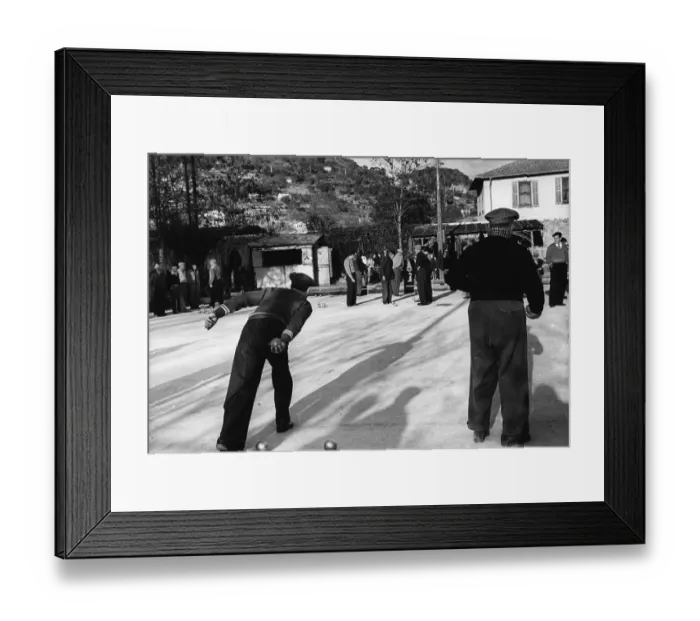 Framed Print : Riviera Boules Framed Print : Riviera Boules