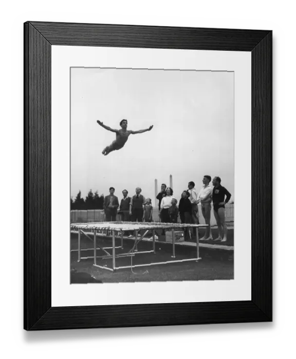 Framed Print : Trampoline Diving Framed Print : Trampoline Diving