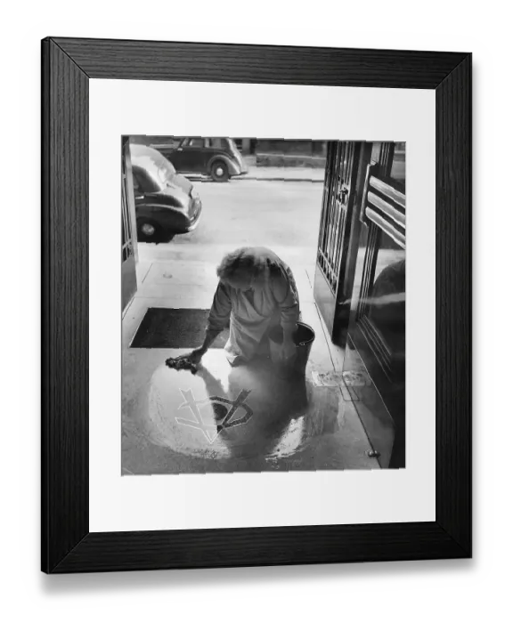 Framed Print : Emblem Scrubbing Framed Print : Emblem Scrubbing