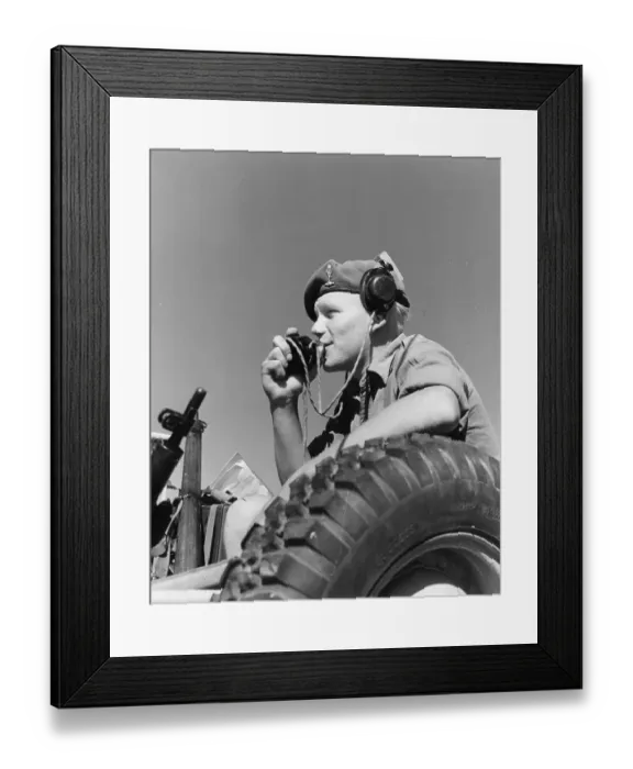Framed Print : Speaking On Radio
