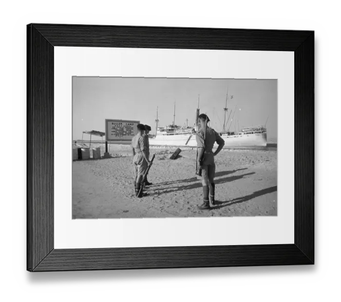 Framed Print : Soldiers At Canal Framed Print : Soldiers At Canal