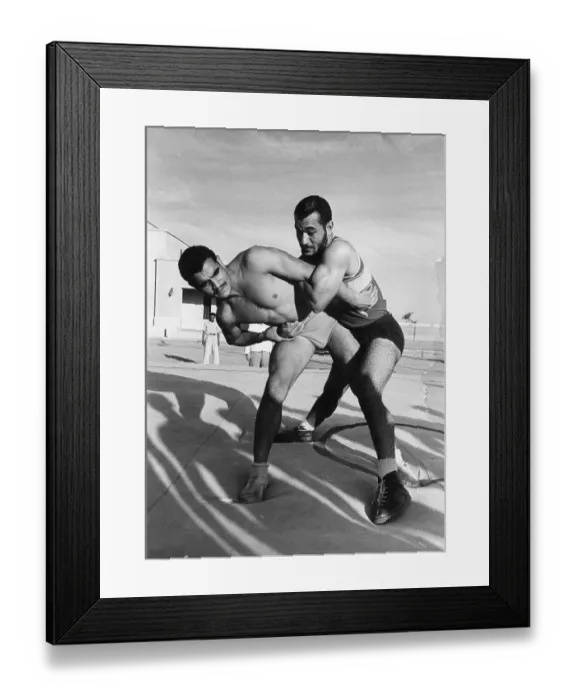 Framed Print : Egyptian Wrestlers Framed Print : Egyptian Wrestlers