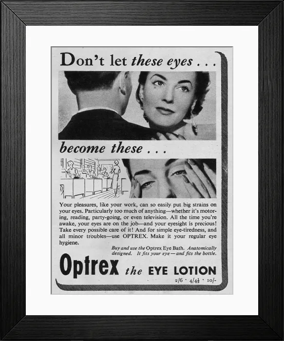 Framed Print : Optrex Eyes Framed Print : Optrex Eyes