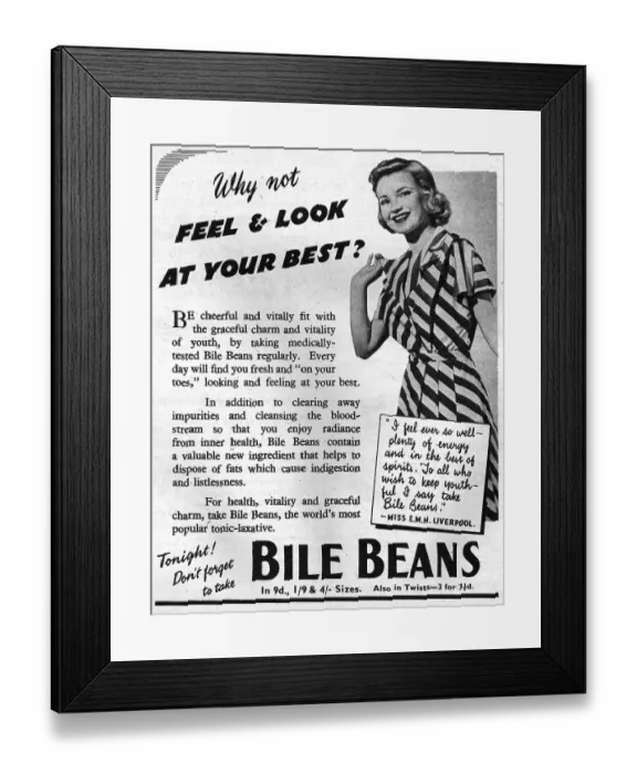 Framed Print : Bile Beans