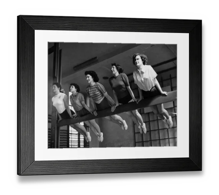 Framed Print : Girls In Gym Framed Print : Girls In Gym